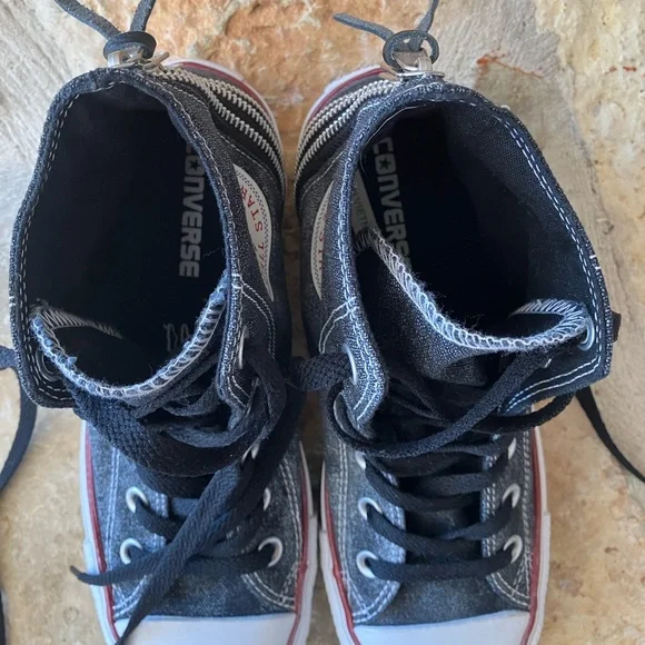 Converse Chuck Taylor All Star High Top Zipper Sneakers Women’s 8 - Picture 14 of 16